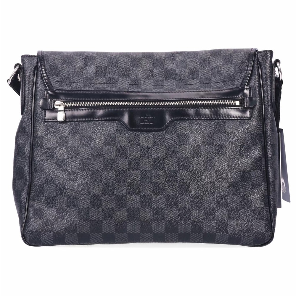 Louis Vuitton Black Messenger Bag Interior Fabric.